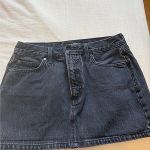 Aritzia mini denim black skirt